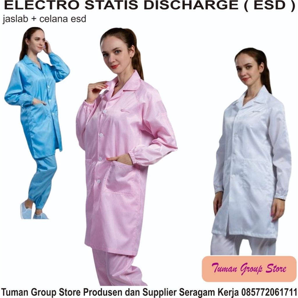Jual Cleanroom smoke esd Stelan ( Jaslab + Celana ) | Shopee Indonesia