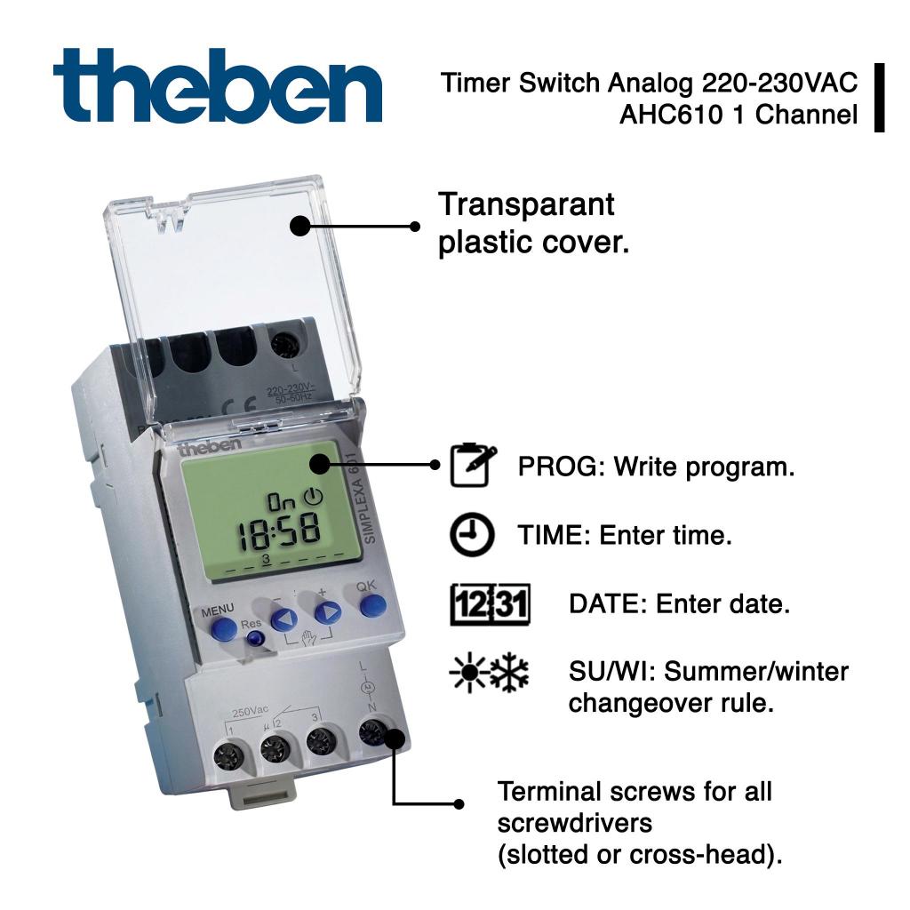 Jual Timer Switch Digital Theben 220V Weekly Daily Digital Timer ...