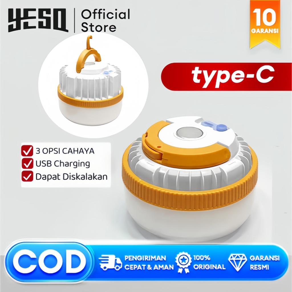 Jual YESQ Lampu Emergency Gantung Camping 1200WTent Multifungsi LED ...