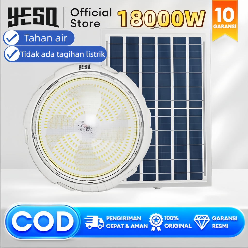 Jual YESQ Lampu Tenaga Surya 18000W LED Lampu Langit-Langit Surya IP67 ...