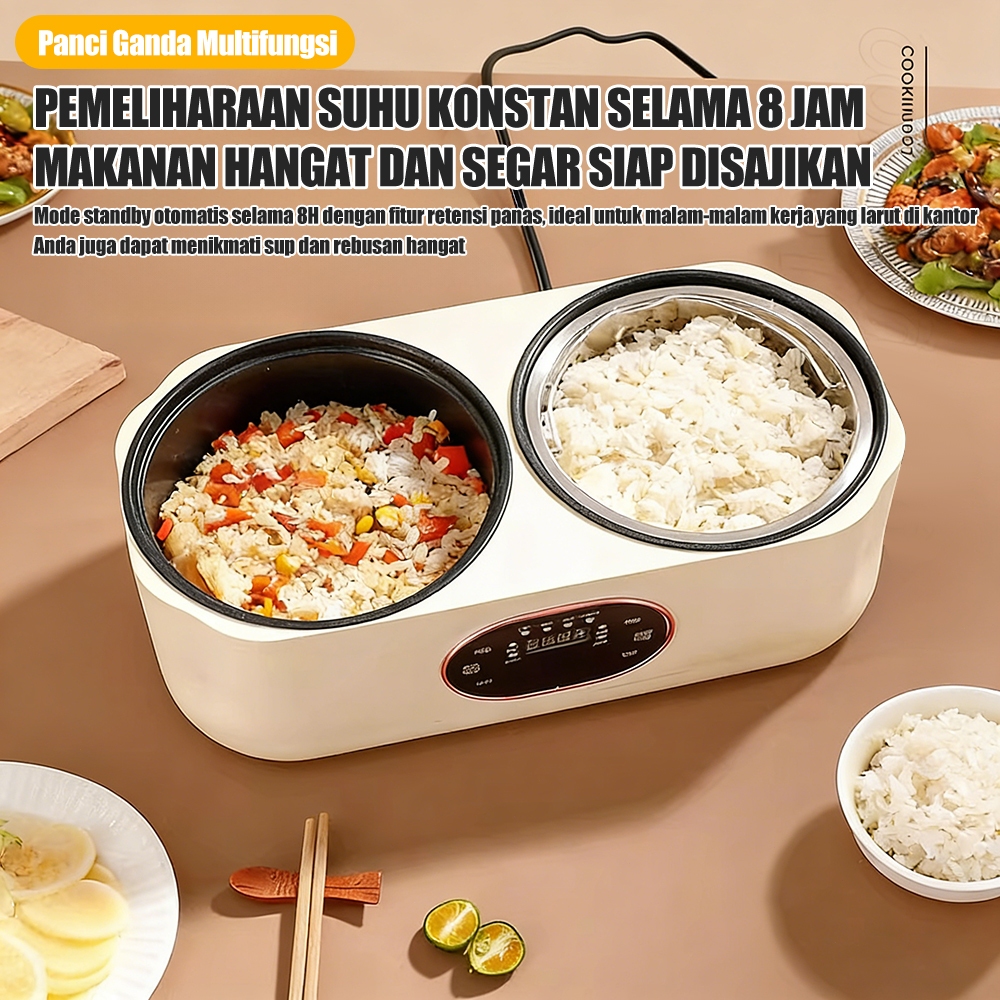 Jual COD Panci Listrik Double Pot Serbaguna 3.6L , 6IN1/ Panci Rice ...
