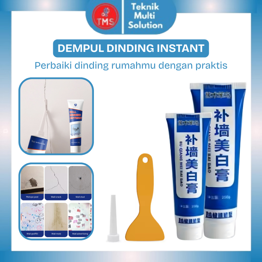 Jual TMS - Dempul Instant 250Gr Krim Penambal Tembok Dinding Tahan Air ...