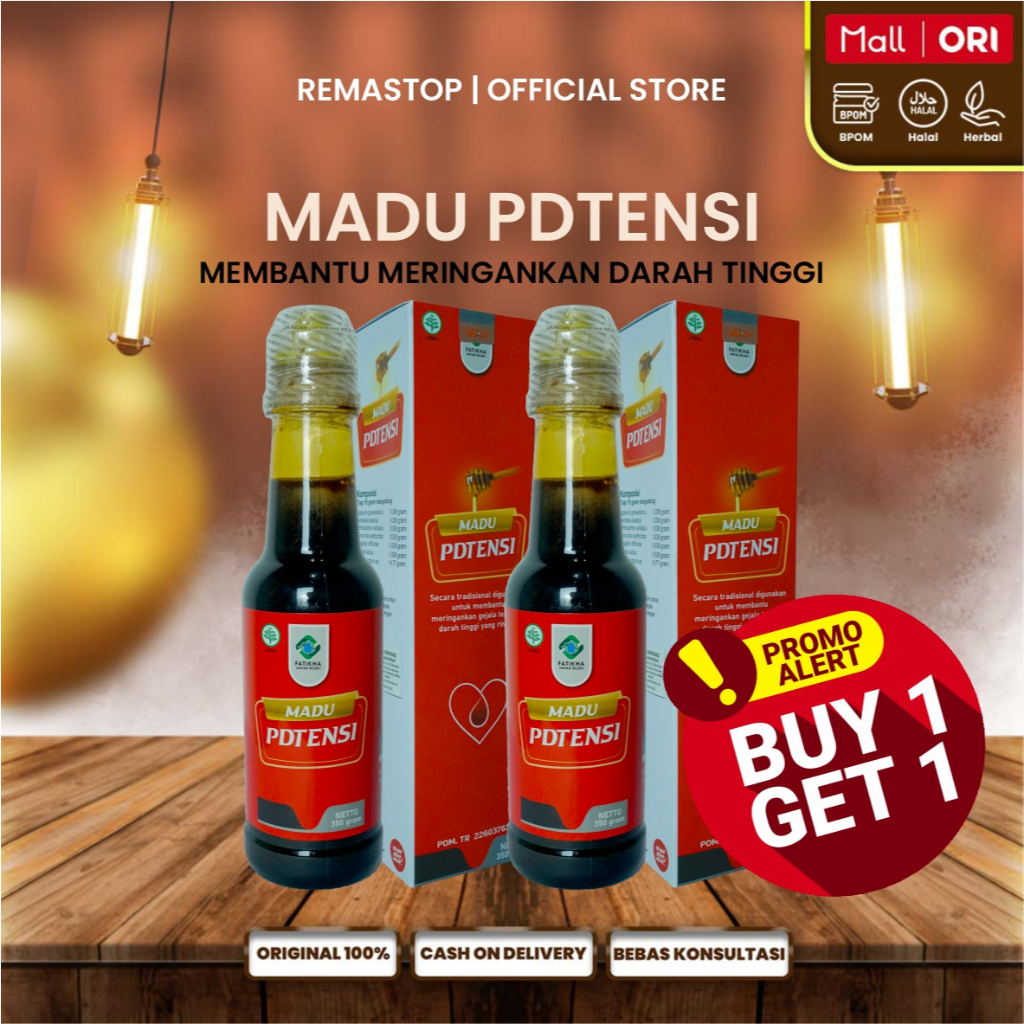 (BUY 1 GET 1) Madu PD-TENSI | Herbal Alami Atasi Hipertensi & Tekanan Darah Tinggi