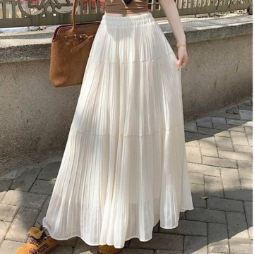Prizona Rok Plisket Wanita Premium Flare Ruffle Susun Korean Style Layer Skirt Flowy Elegan