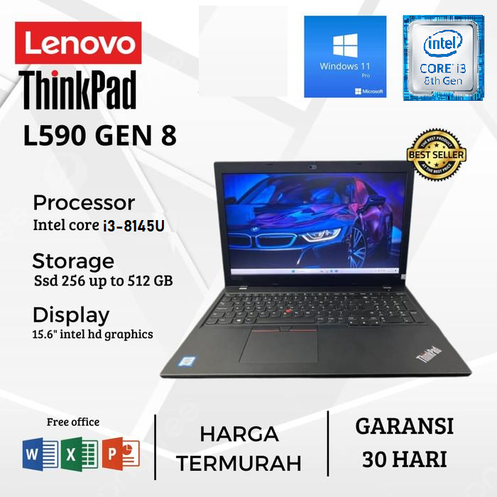 Jual Laptop Lenovo Thinkpad L590 INTEL CORE i3 GEN 8 RAM 16GB/SSD