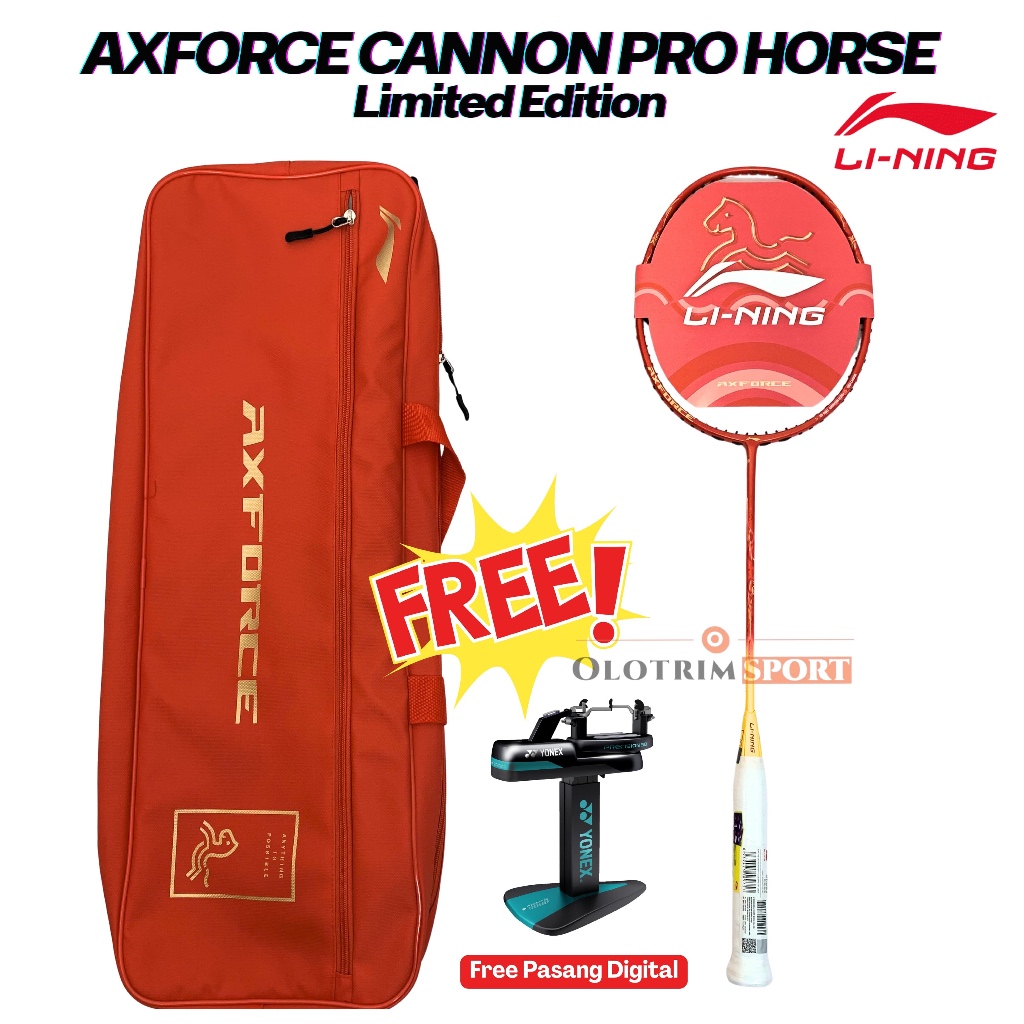 Jual Raket Badminton Lining NEW AXFORCE CANNON PRO HORSE Limited ...