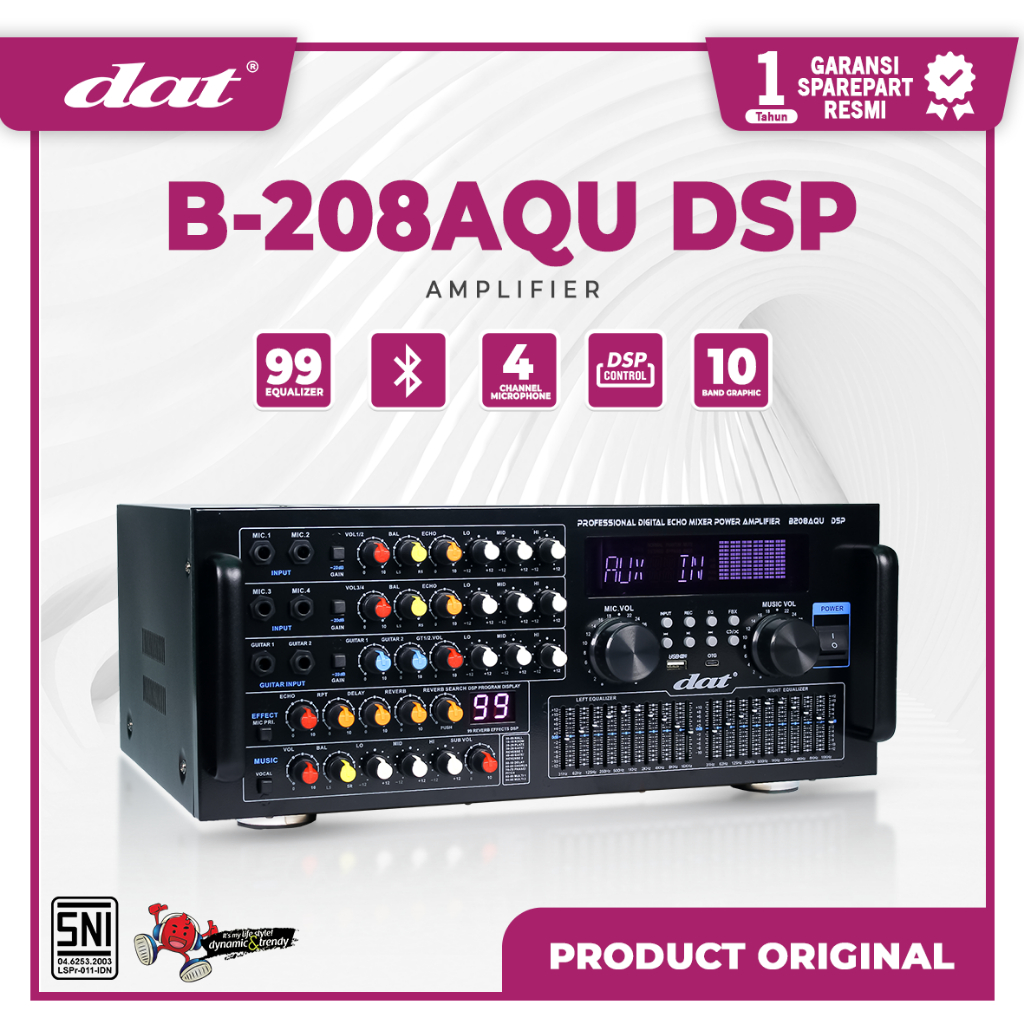Jual DAT Karaoke Amplifier Professional B208AQU DA 303 313 DSP | Shopee ...