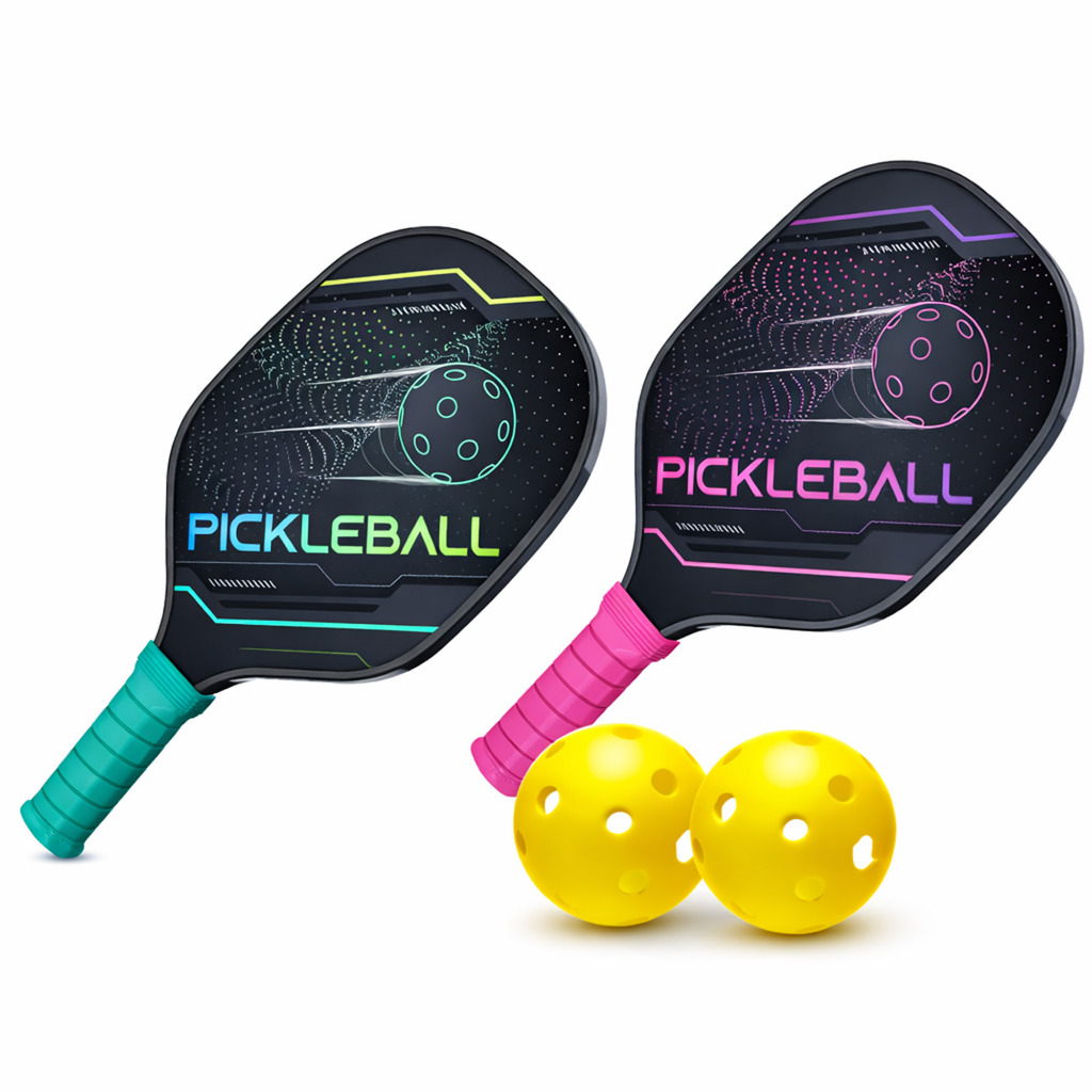 Jual Pickleball Racket Set 2 Rackets + 2 Balls Pickle Ball Set Wood ...