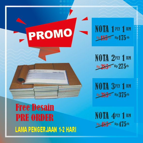 Jual Cetak Nota HVS A4_NCR_ Custom _Cetak1 Warna_1 Rim | Shopee Indonesia