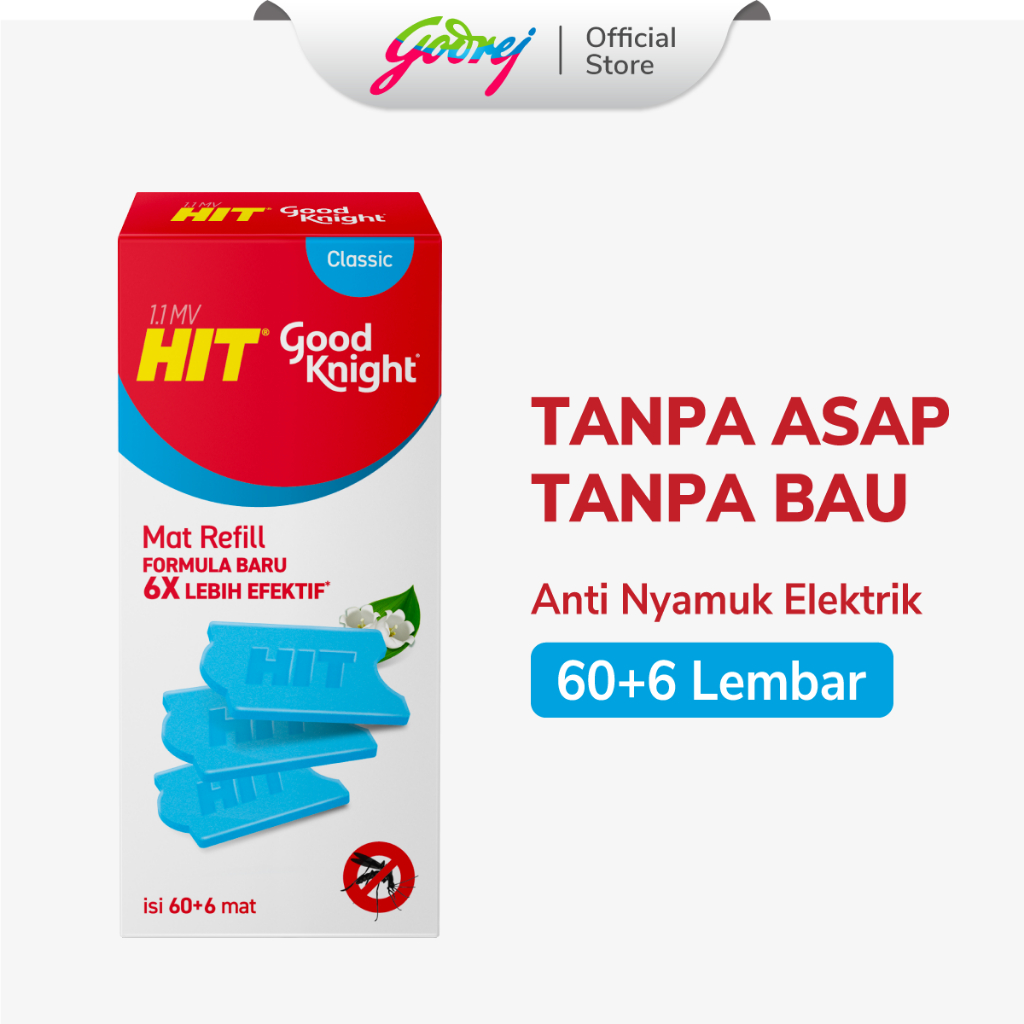 Jual Hit Mat Classic 60+6's - Obat Nyamuk Elektrik - Bunuh Nyamuk ...