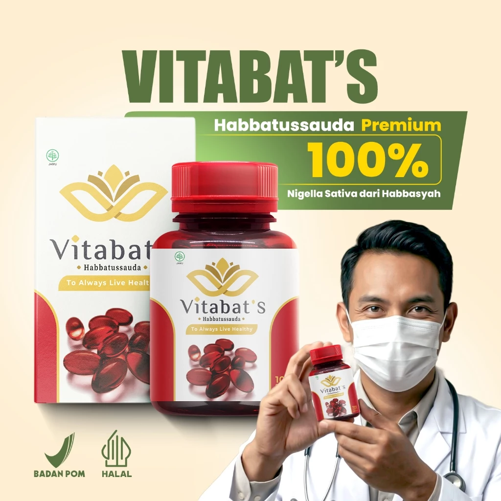 Vitabats Habbatussauda Import Premium Soft Capsule Black Seed Oil Herbal Original - foto 1