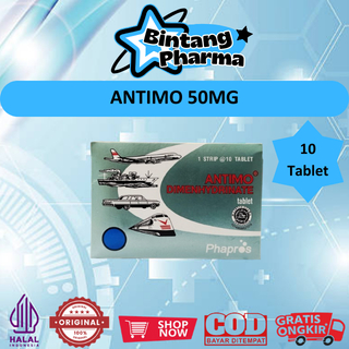 Jual ANTIMO 50MG 1 STRIP ISI 10 TABLET - Mengatasi Mabuk Perjalanan ...