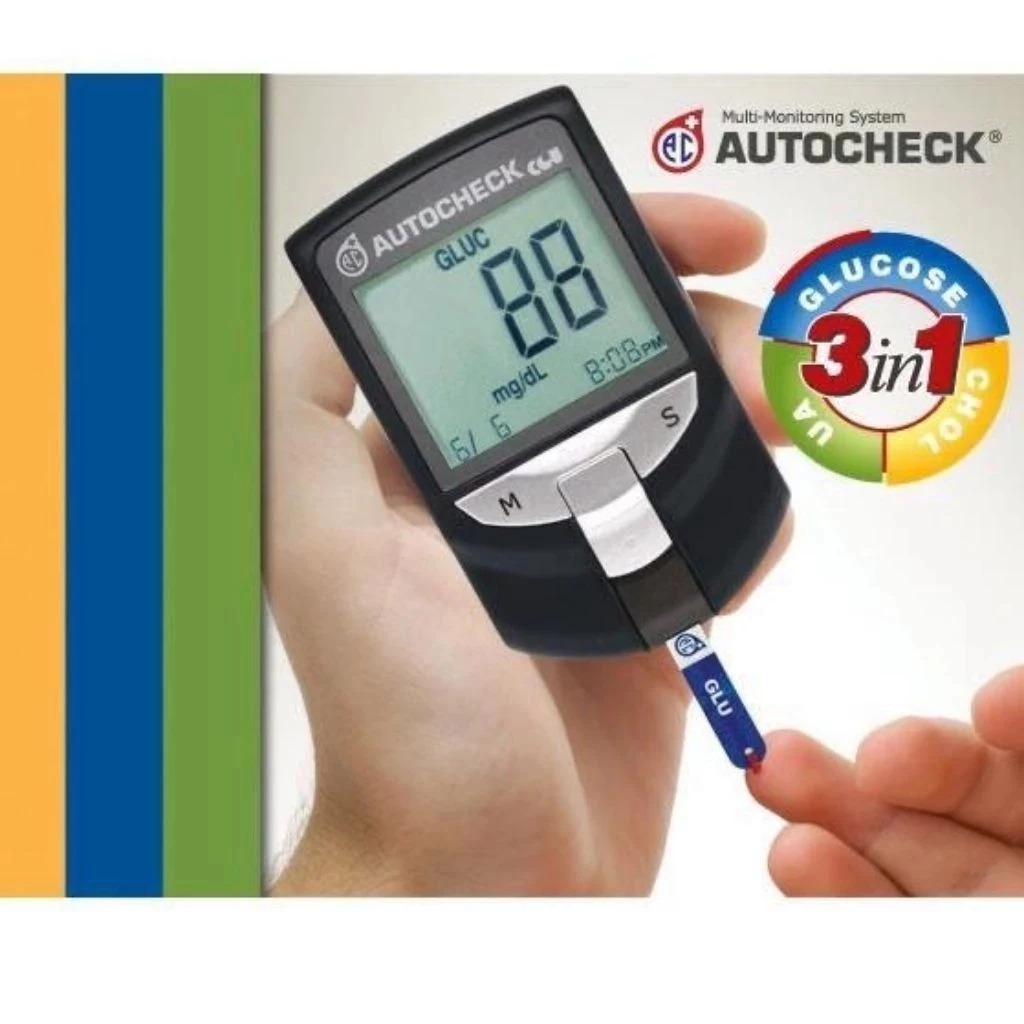 Jual Alat Autocheck GCU 3 in 1 / Gula, Kolesterol, Asam Urat ...