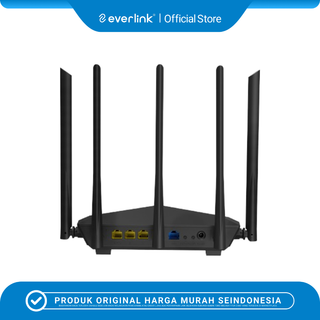 Jual Tenda AC7 AC1200 Wireless Router WiFi Dual-Band 2.4GHz & 5GHz 5 ...