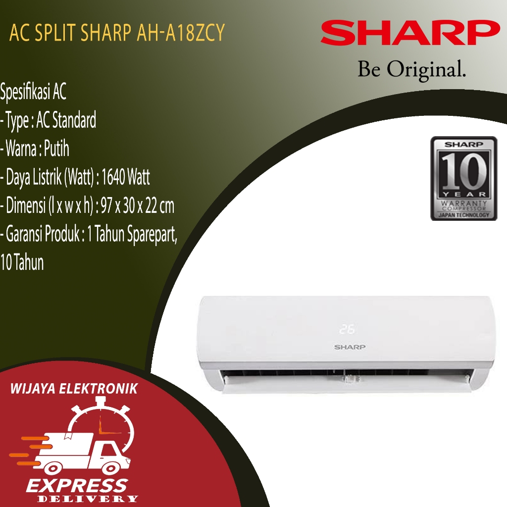 Jual AC SHARP 2 PK AH-A18ZCY + PASANG DAN ANTAR | Shopee Indonesia