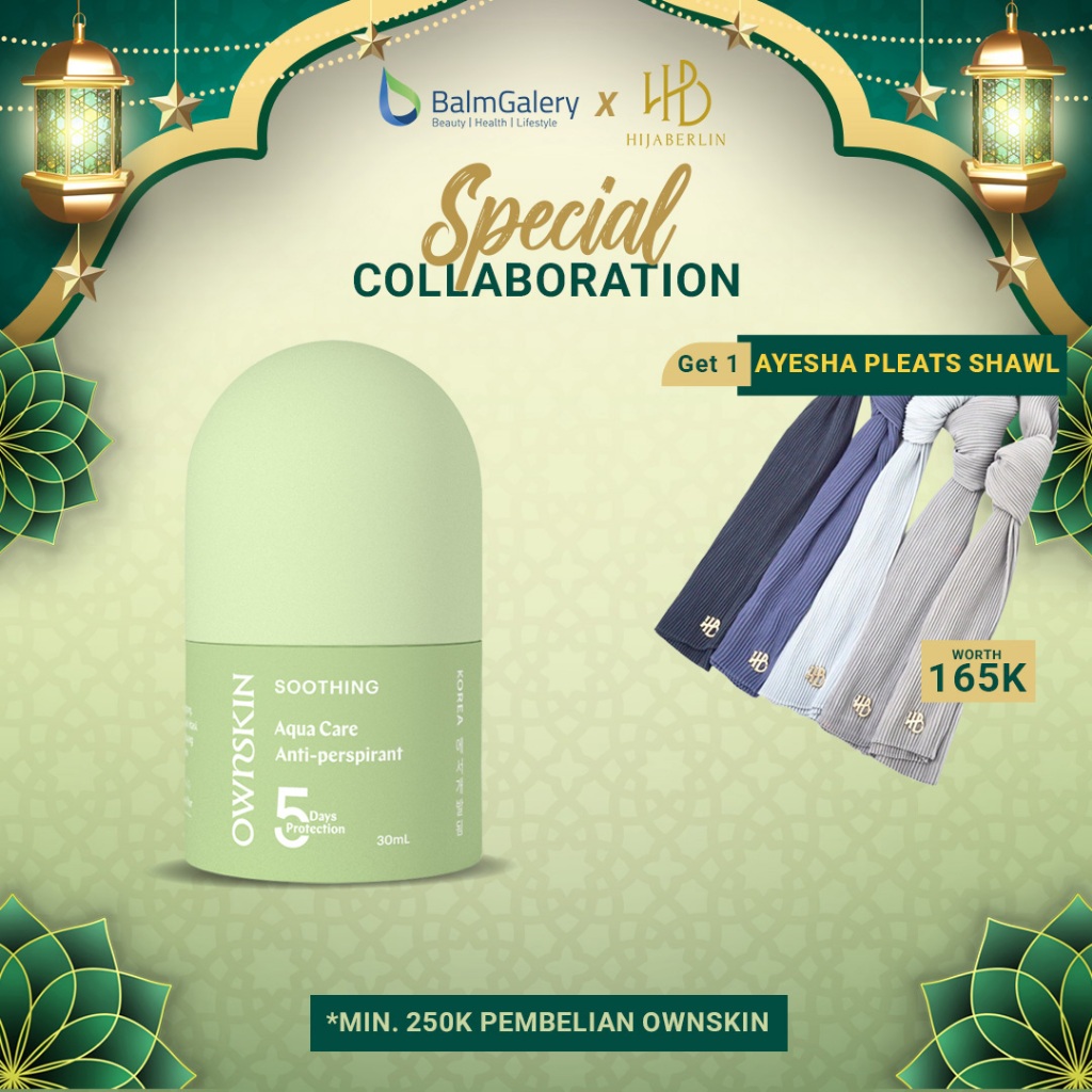 Jual BALMGALERY | OWNSKIN SOOTHING Aqua Care Antiperspirant Roll On ...