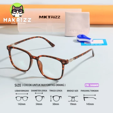 MAKRIZZ Kacamata Trendy Photochromic Anti Radiasi Blueray Minus Kacamata Trendy Bingkai Besar