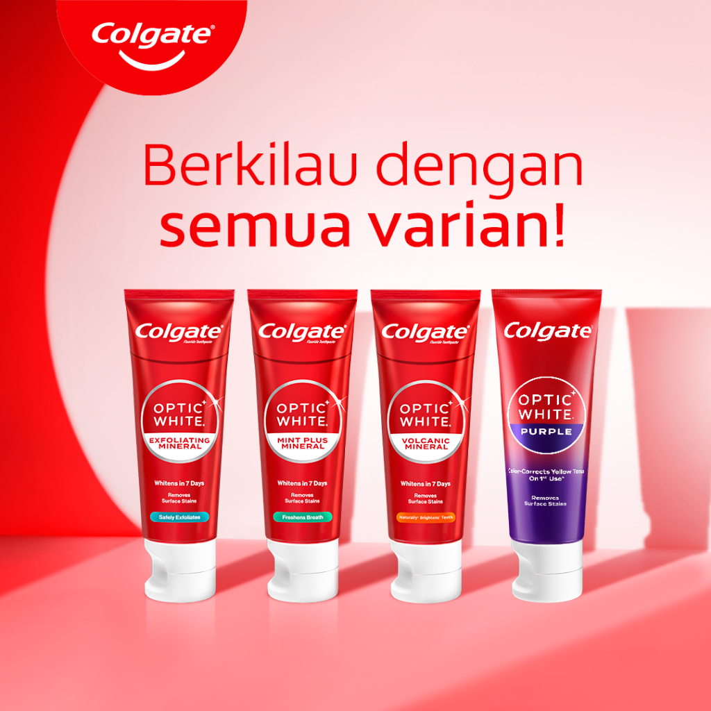 Colgate Optic White Whitening Toothpaste Mint Plus Mineral 100g - Pasta Gigi
