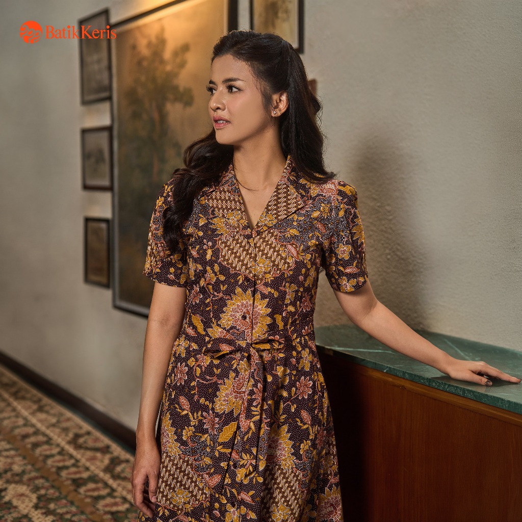 dress batik keris modern Where elegance meets values  this dress in Arum Padma motif celebrates  feminine beauty inspired by the lotus and its spiritual grace. Available at Batik  Keris. #batikkeris #batikdress