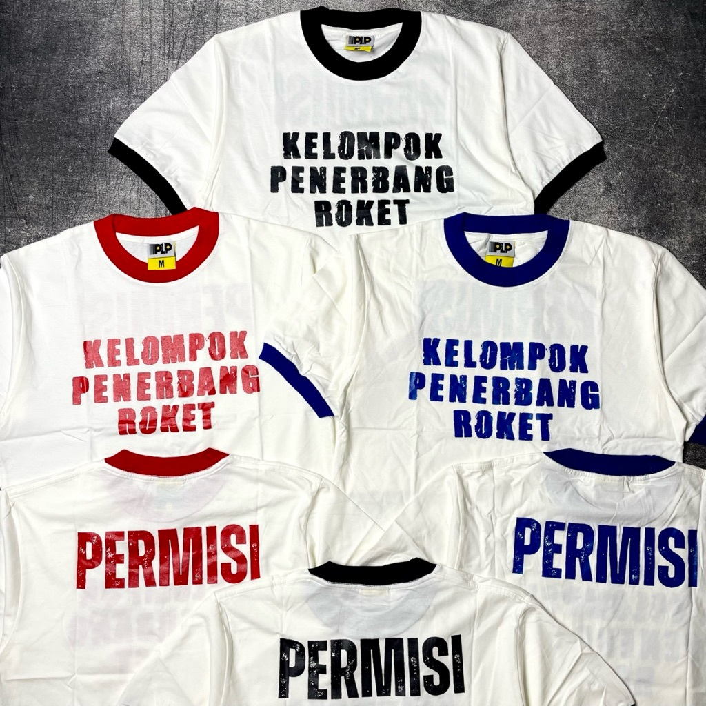 Jual Tshirt Ringer Tee KELOMPOK PENERBANG ROKET - PERMISI Official ...