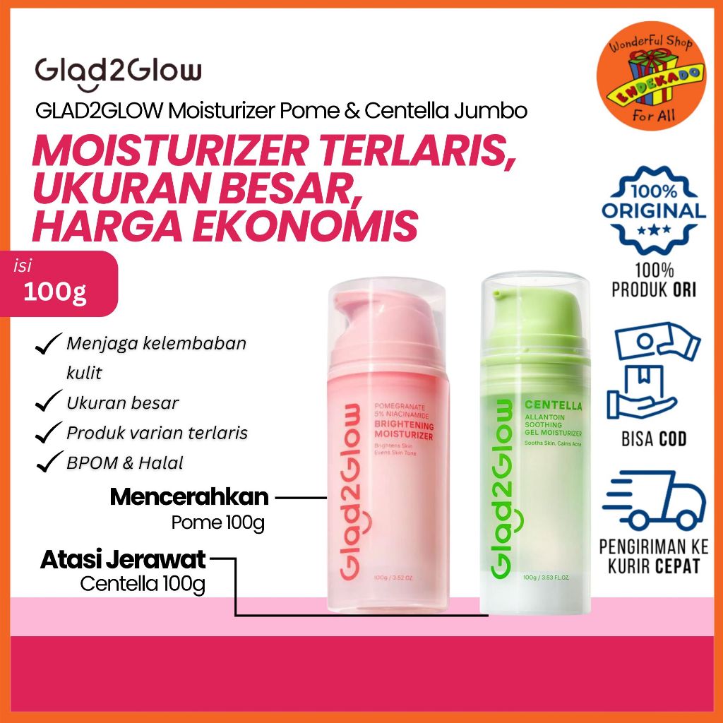 Glad2Glow Pomegranate Centella Moisturizer 100ml