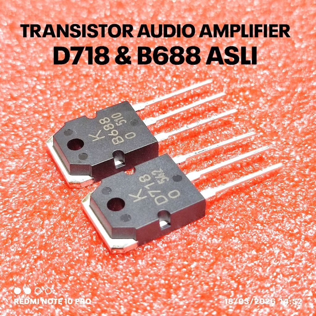 Jual (1 PASANG) TRANSISTOR D718 D 718 NPN B688 B 688 PNP ASLI KEC ...