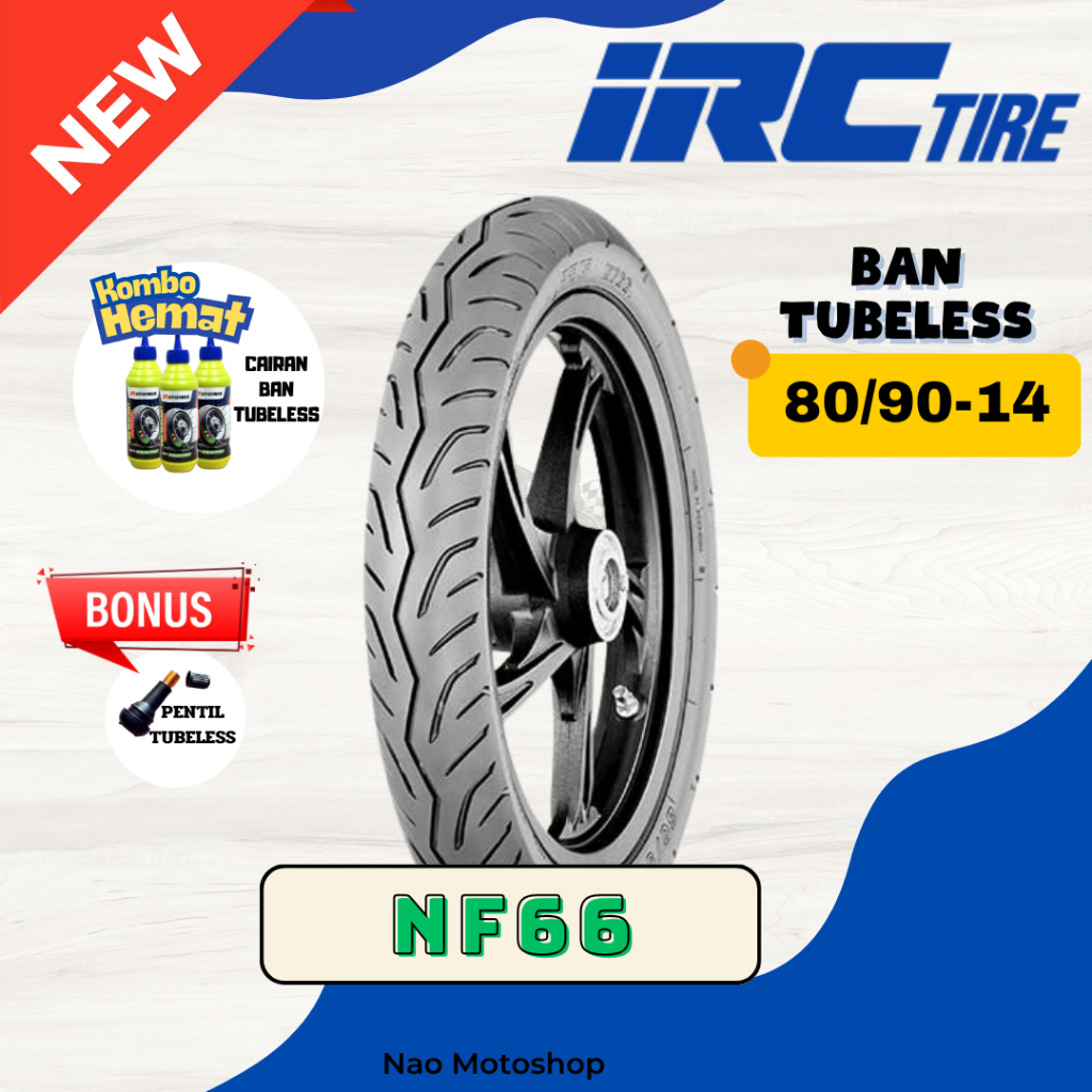 Jual BAN TUBELESS IRC RING 14 NF66 NR83 NF 66 NR 83 80/90 90/90 MATIC ...
