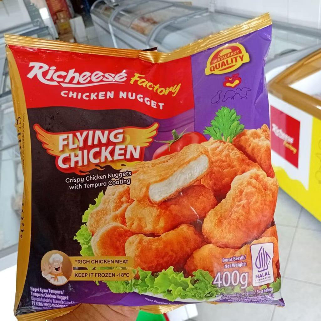 Jual Richeese Nugget flying chicken 400gr raedy stock | Shopee Indonesia