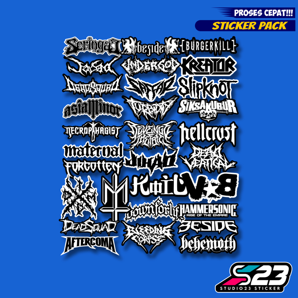 Jual Stiker mini PACK band Metal Printing Stiker (isi 15pcs) | Shopee ...