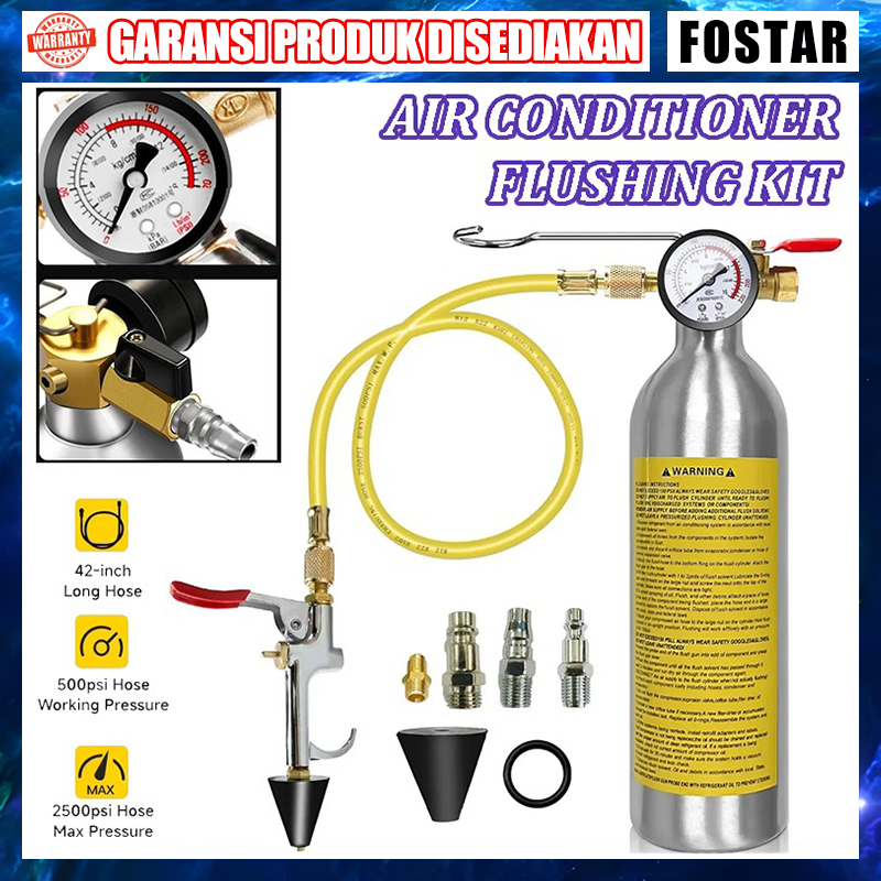 Jual Alat Flushing Tool Kit Ac Mobil Dengan Manometer Ac Flushing Kit ...