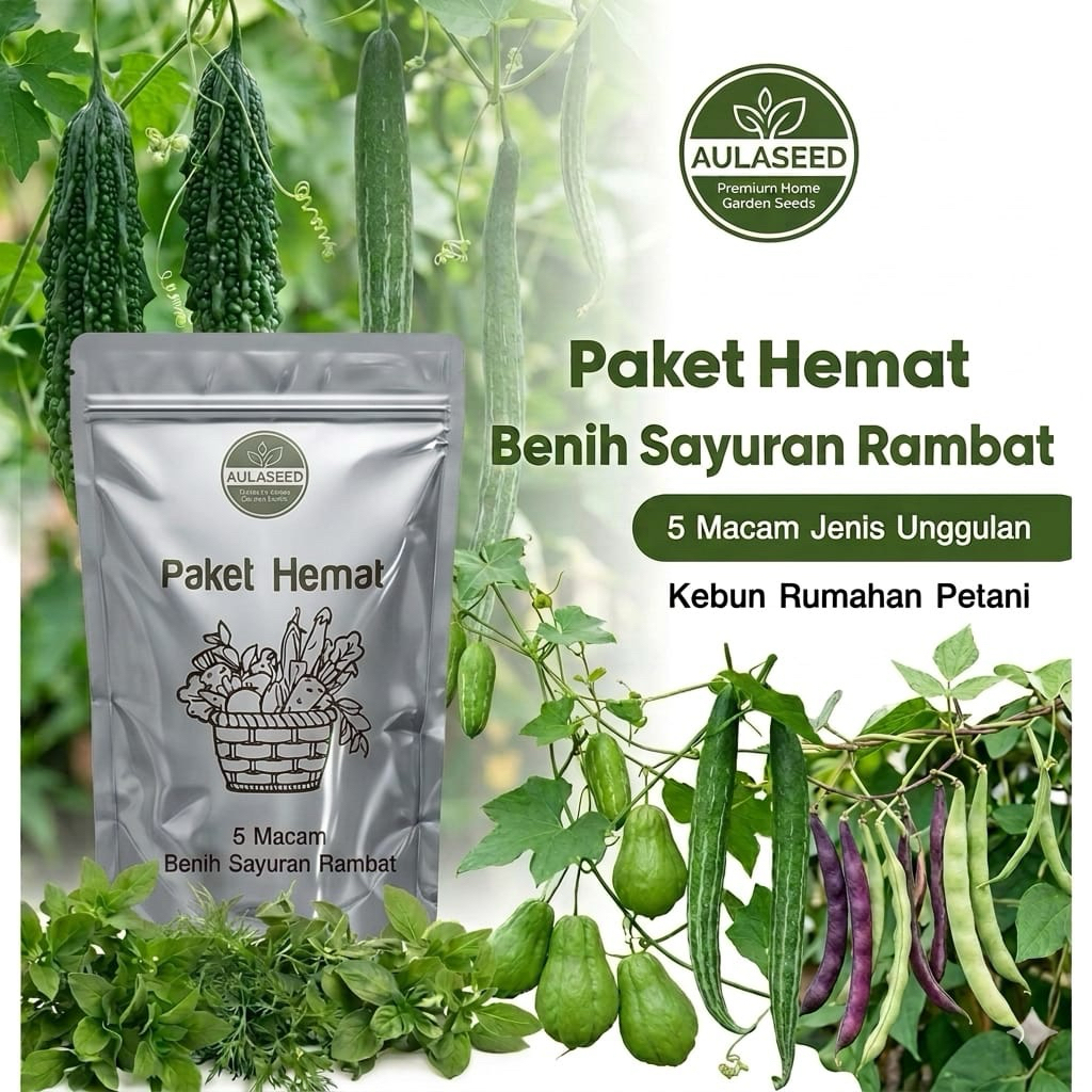 Ali bibit paket 5 macam sayuran rambat pilihan petani