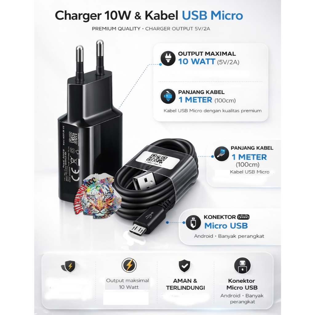 Jual Charger for Xiaomi Redmi 2A 10Watt Kabel Micro USB MDY-08-EO ...
