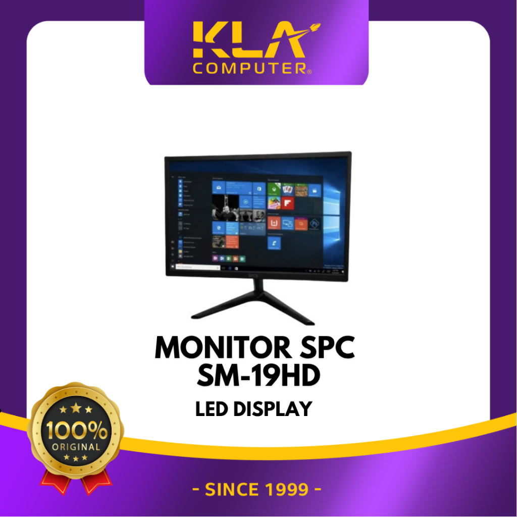 Jual Monitor SPC SM-19HD LED Display Hitam, Layar Lebar, 100% Original ...