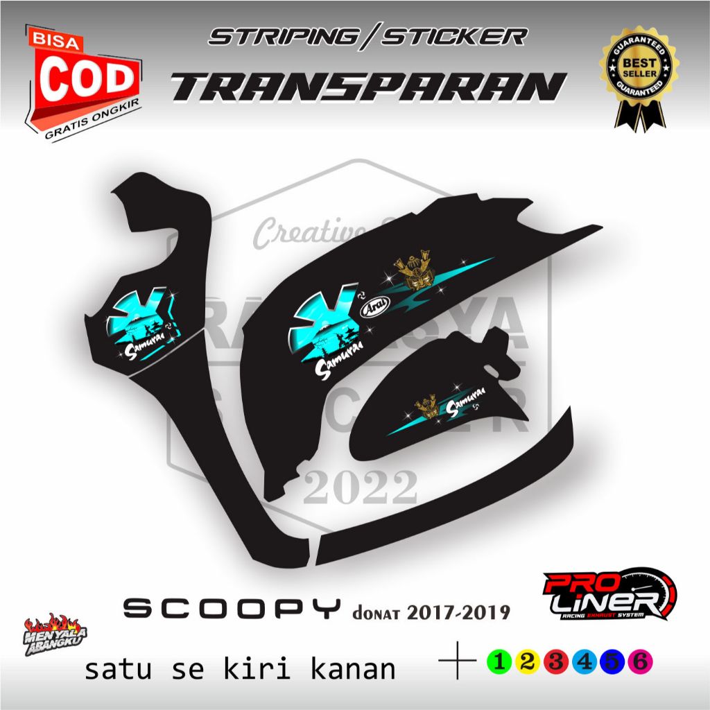 Jual sticker custom striping all scoopy bisa arai terbaru vector viral ...