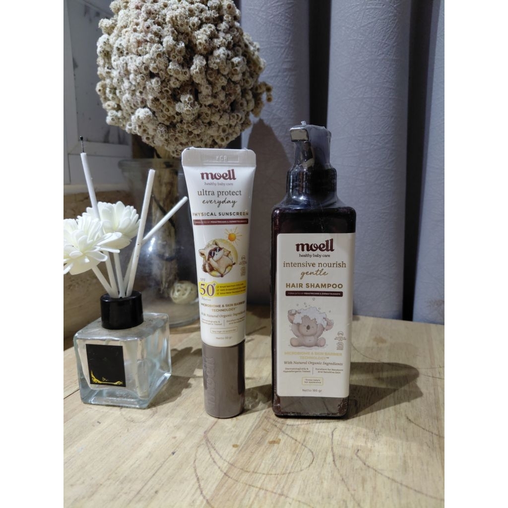 Jual sunscreen 30 gr + shampoo moell 185 gr bundling hemat | Shopee ...