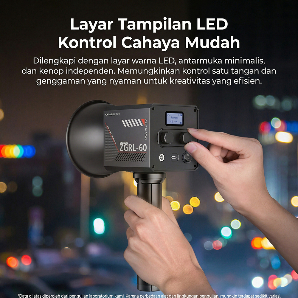 Jual Z60 Rechargable LED Video Light Portable Softbox Lighting ...