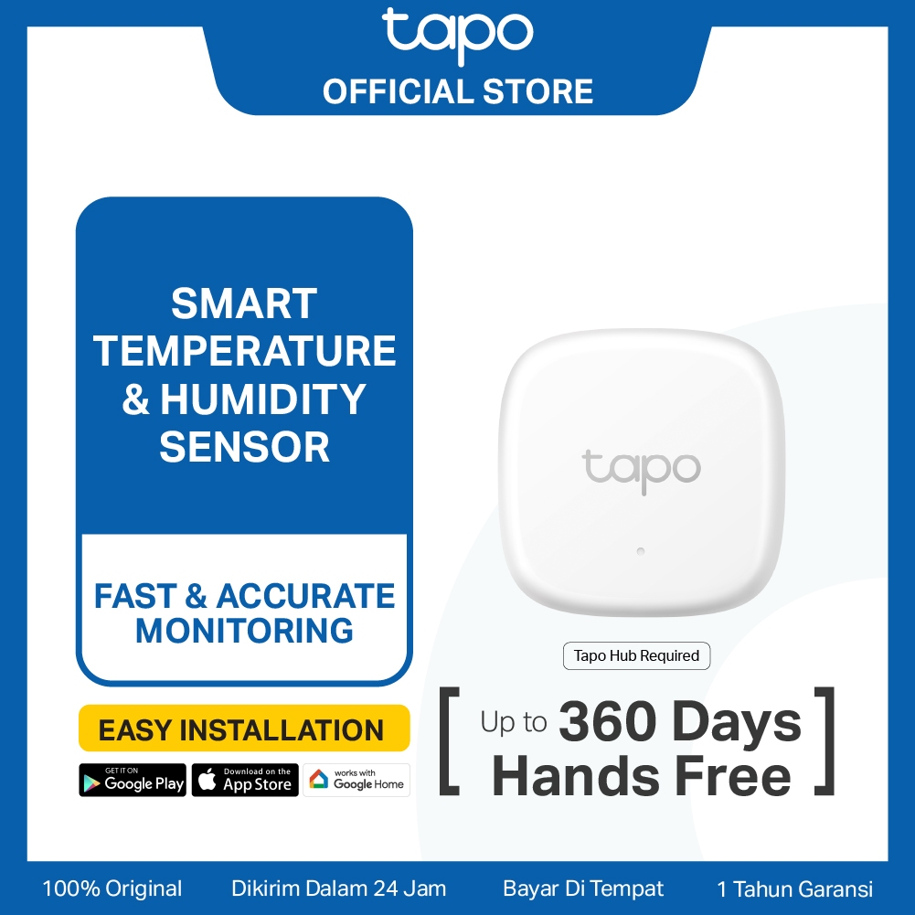 Jual TAPO T310 Smart Temperature & Humidity Sensor Hub Required App ...