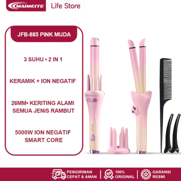 MAIMEITE Catokan Keriting Otomatis 2 In 1 Catokan Rambut Otomatis Hair Straightener Keriting