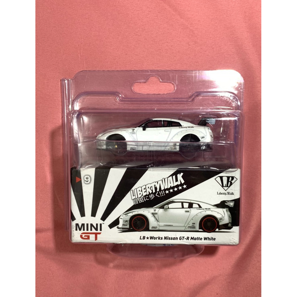 Jual Mini GT Nissan GTR LB-Works Matte White no.9 / nissan skyline