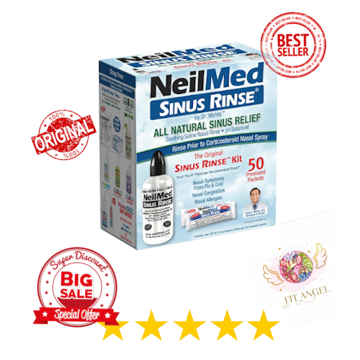Jual NeilMed USA | Sinus Rinse Kit 50 | Complete Sinus Nasal | The ...