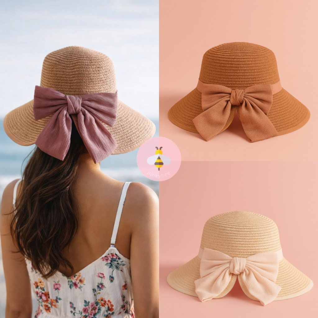 Jual Pinky Bee Topi Pantai Pita Bucket Hat 75160200 | Shopee Indonesia