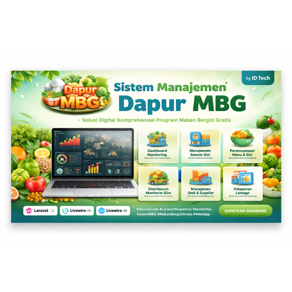 ID-Tech Aplikasi SPPG & Manajemen Dapur MBG | Menu, Distribusi, Laporan