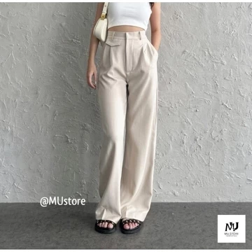 ORO PANTS Highwaist Pants Losepants Trousers Celana Panjang Wanita Kulot Anti Kusut