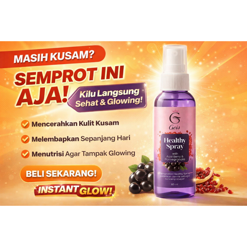Jual Geis Healthy Spray Original | Spray Wajah & Tubuh Multifungsi ...