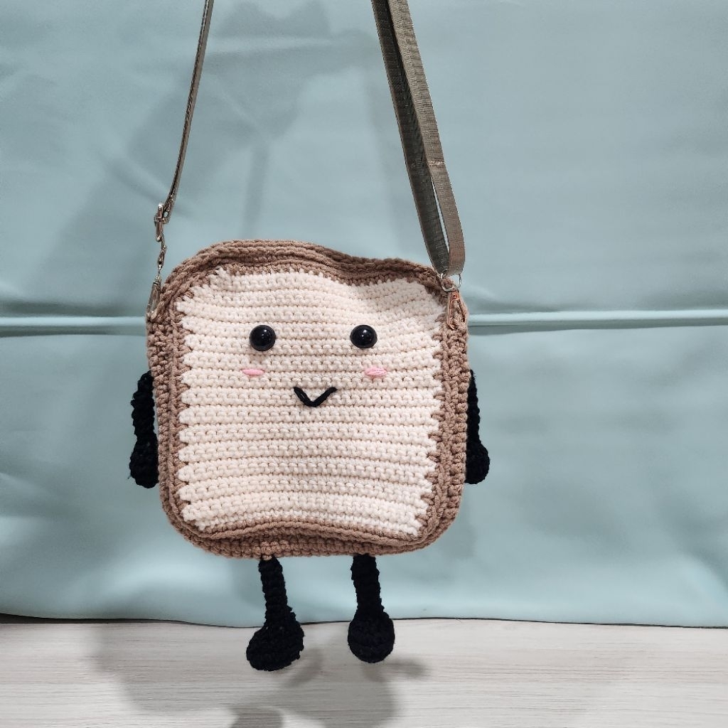 Jual crochet toast bag / tas roti rajut | Shopee Indonesia