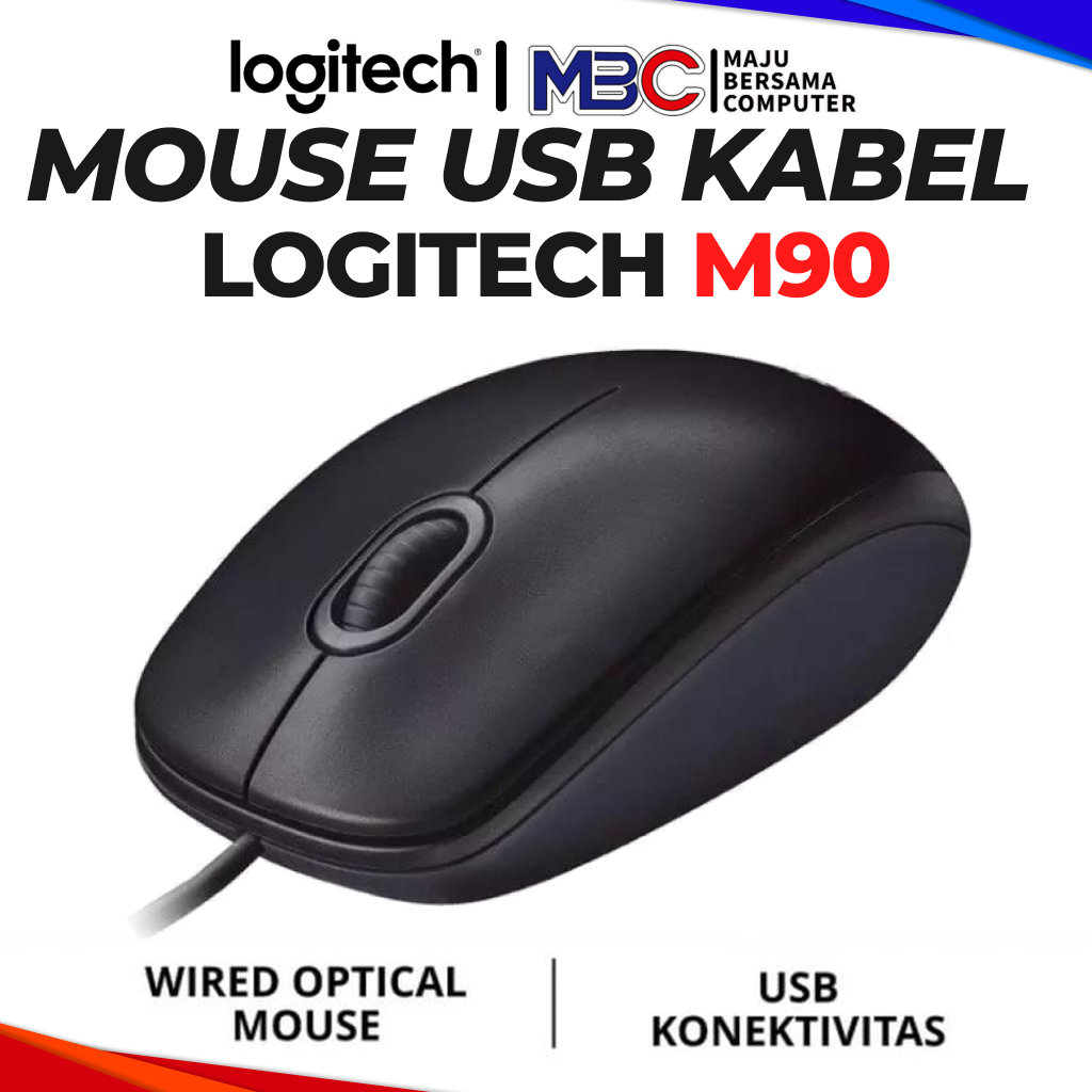 Jual Logitech M90 Mouse Kabel USB Optical Wired | Shopee Indonesia