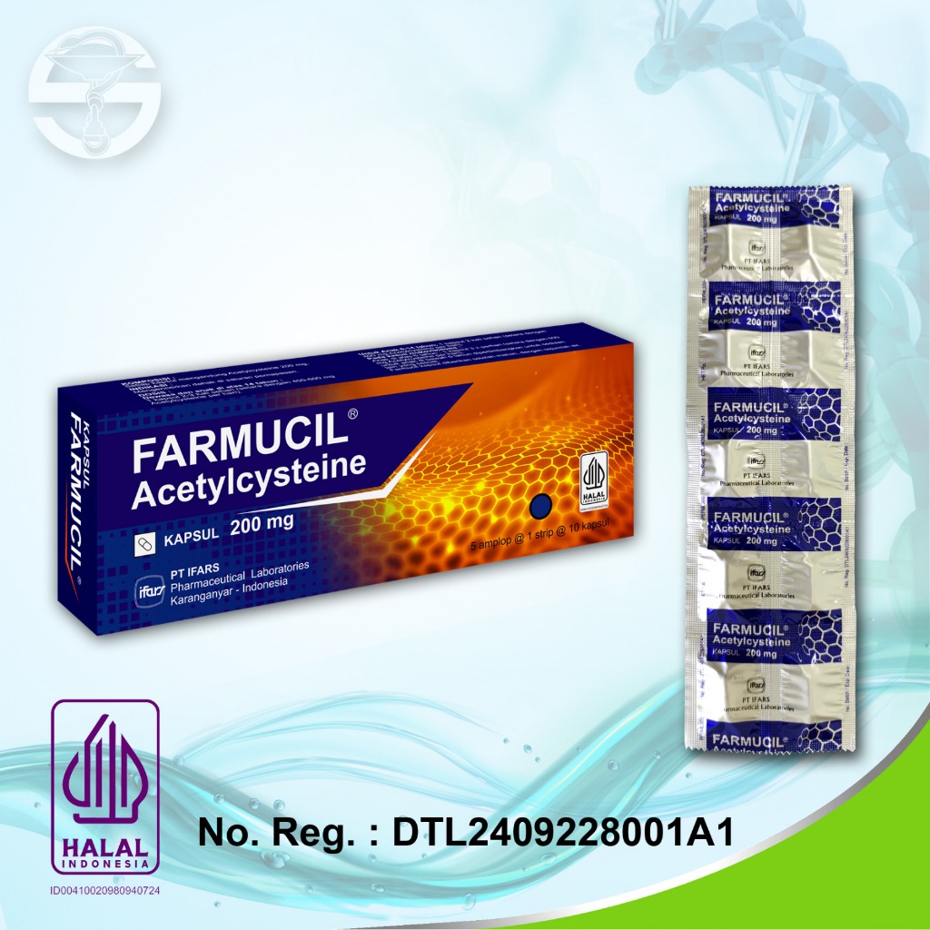 Jual FARMUCIL Kapsul | Acetylcysteine | Ifars | STRIP isi 10 | Obat ...