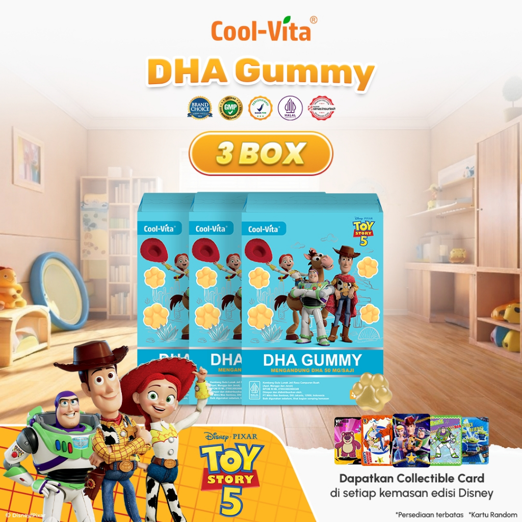 Jual LIVE COOLVITA ORIGINAL 3 Box DHA Gummy | Untuk si Kecil yang Aktif ...