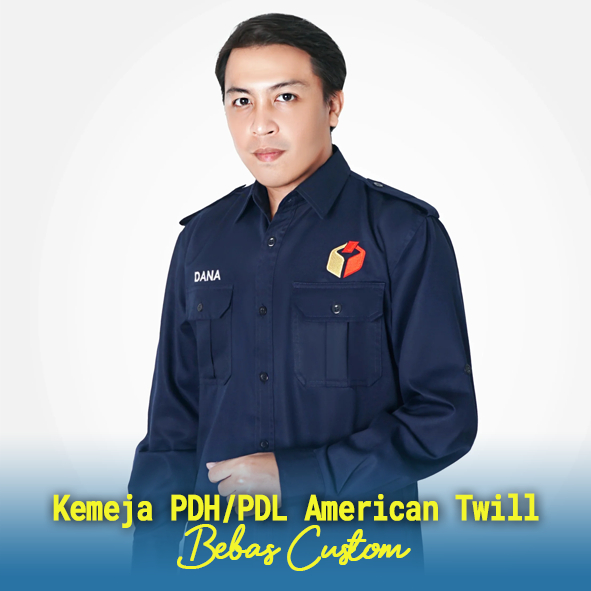Jual Kemeja PDH/PDL American Twill (Maryland) Bordir Custom, Kemeja PDH ...