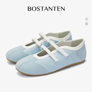 BOSTANTEN Ballet Training Shoe Sepatu Marry Jane Wanita Korea Strap Kerja Sekolah Casual Nyaman Elegan